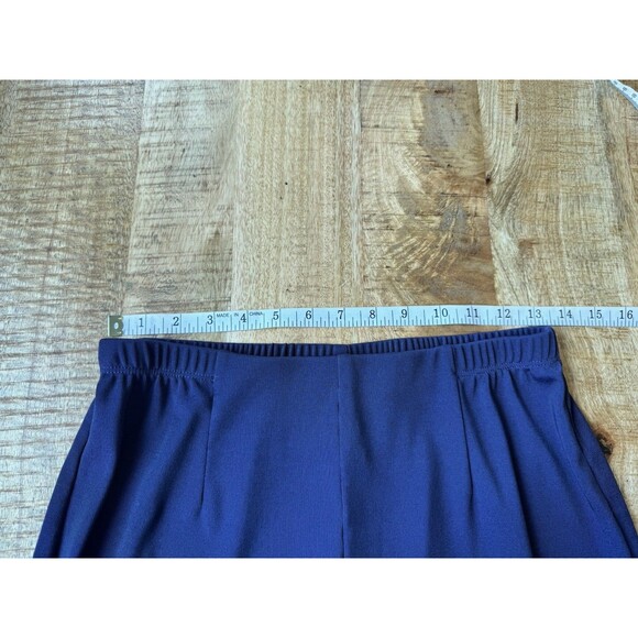 Chico's 1 Easywear Women's Navy Blue Straight Leg Pull On Stretchy Pants Medium - Picture 7 of 9